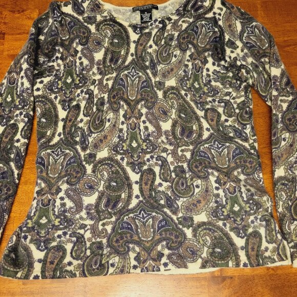 Sarah Spencer ~ Sz 1X ~ Paisley Wool Sweater ~ Excellent Condition - Picture 6 of 8